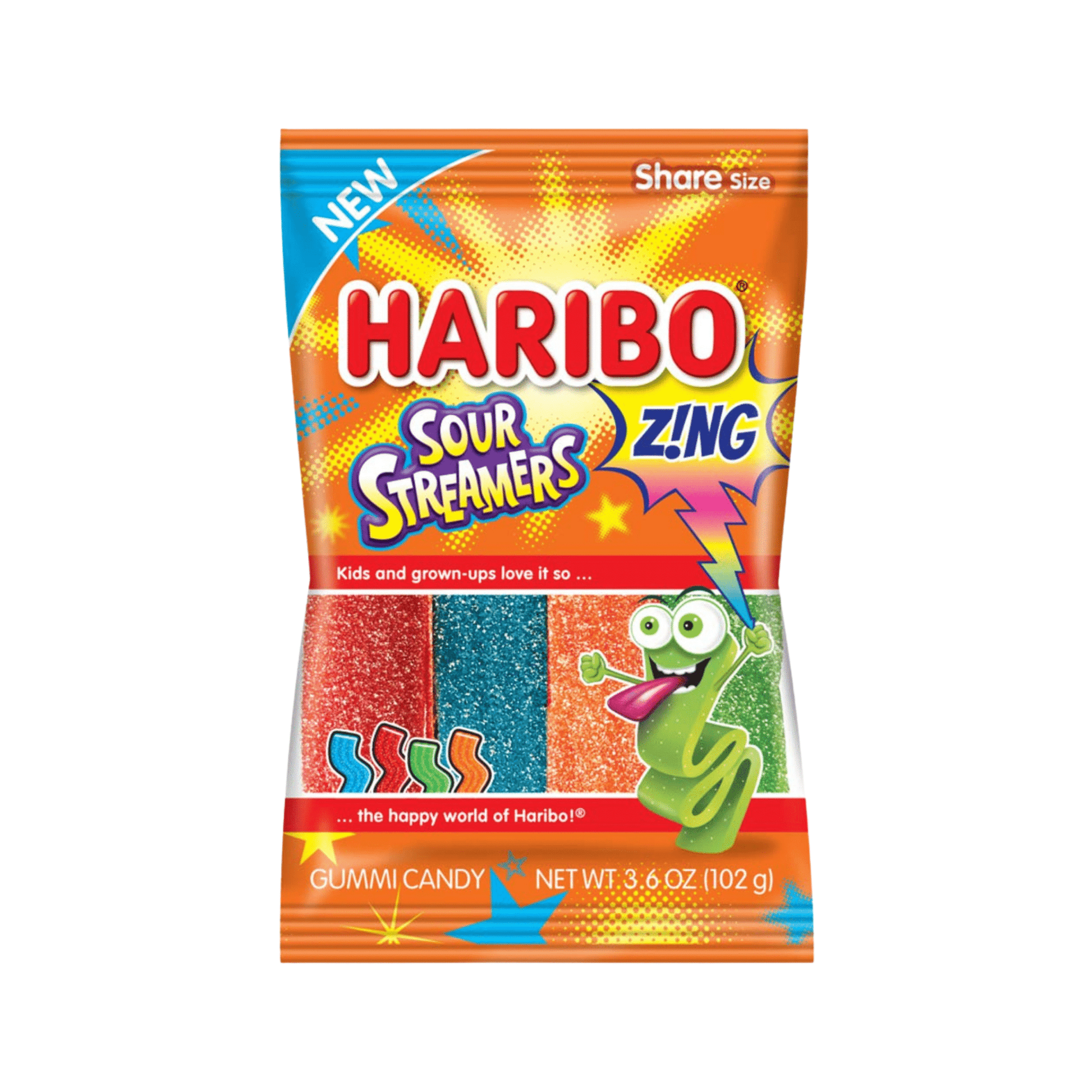 Haribo sour streamers (gomas) - Rainbow Bunny